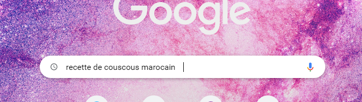 entrer ses mots clés sur Google